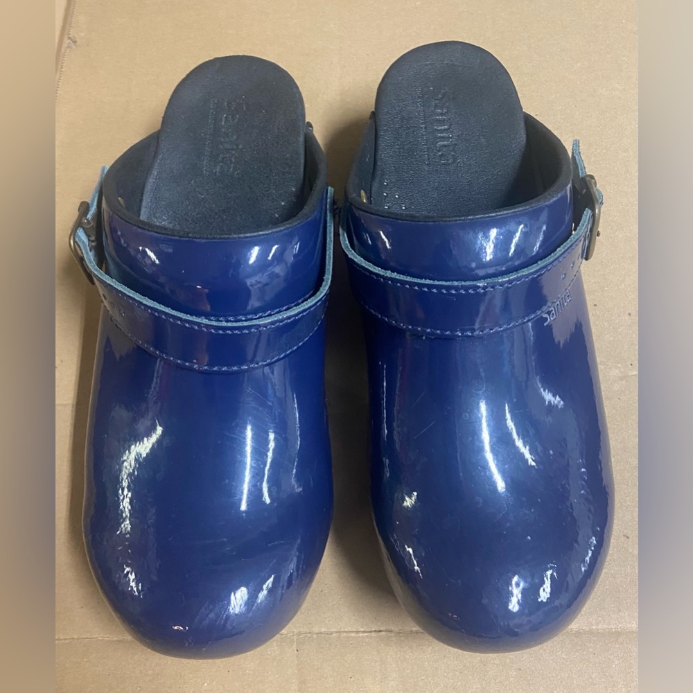 Sanita Kids Shiny Blue Slippers